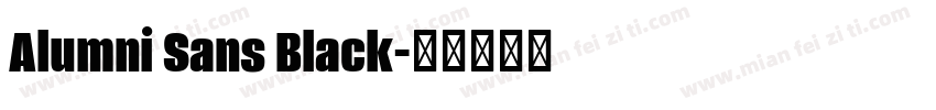 Alumni Sans Black字体转换